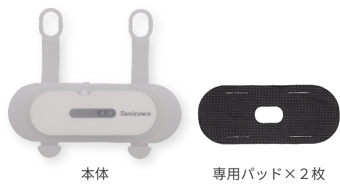 図：本体と専用パッド×２枚